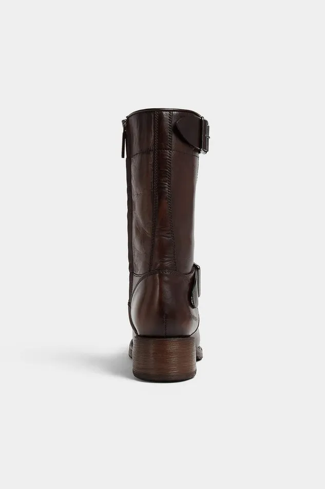 Dsquared2 Boots Harley Biker Boots Dark Brown 8211 Women
