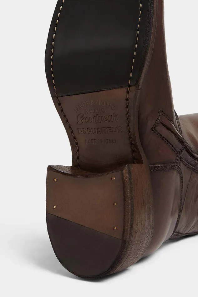 Dsquared2 Boots Harley Biker Boots Dark Brown 8211 Women