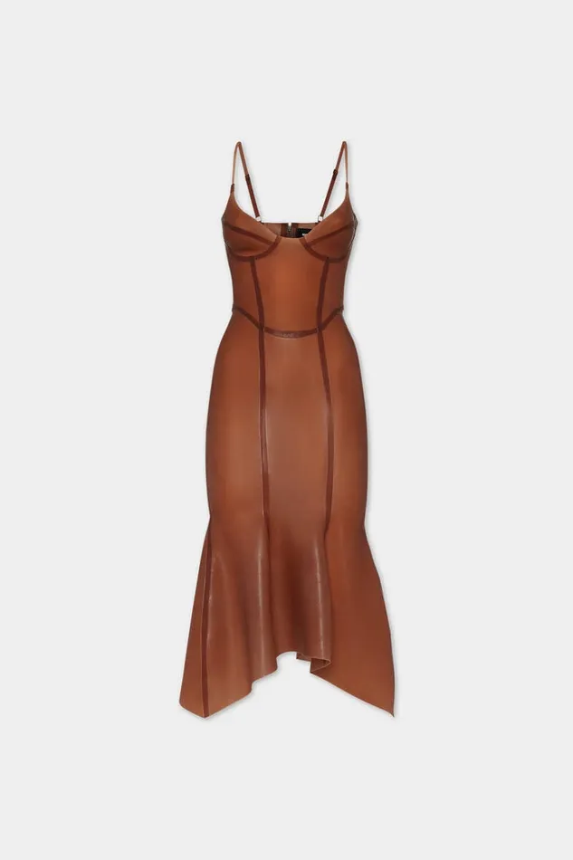 Dsquared2 Dresses and Jumpsuits Mistress Latex Dress Antique Rose 8211 Women