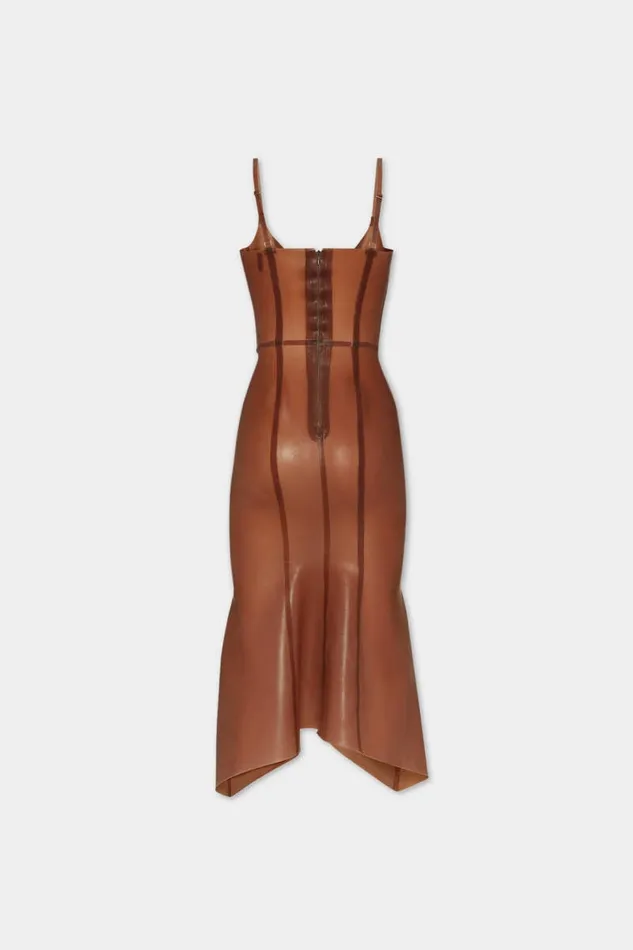 Dsquared2 Dresses and Jumpsuits Mistress Latex Dress Antique Rose 8211 Women