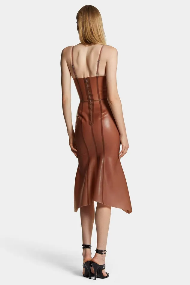 Dsquared2 Dresses and Jumpsuits Mistress Latex Dress Antique Rose 8211 Women