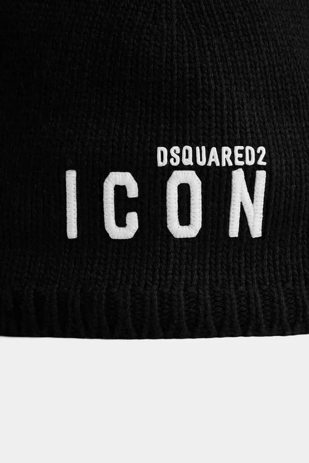 Dsquared2 Headwear Be Icon Knit Beanie Black 8211 MenWomen