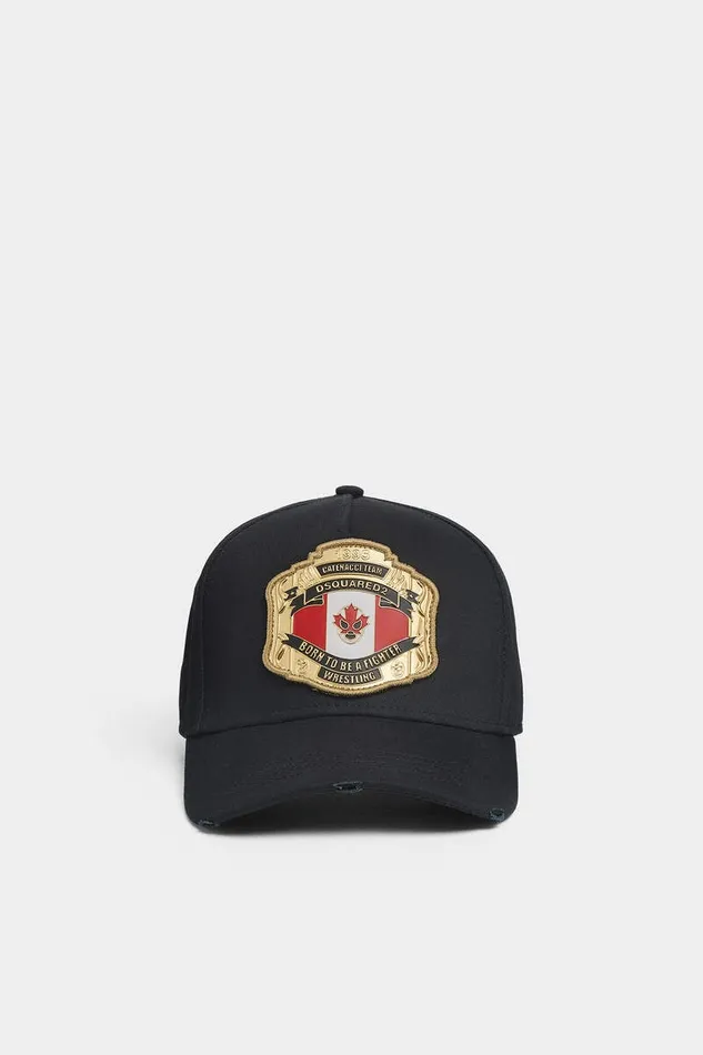 Dsquared2 Headwear Boxeur Shiny Patch Baseball Cap Black 8211 Men