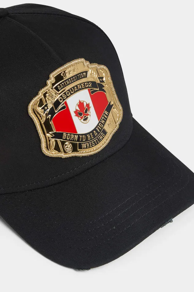Dsquared2 Headwear Boxeur Shiny Patch Baseball Cap Black 8211 Men