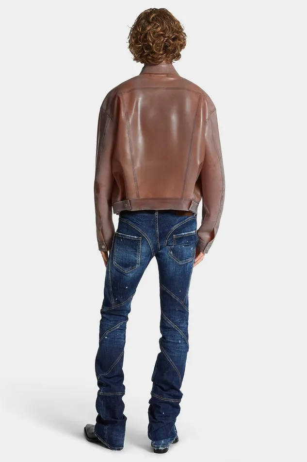 Dsquared2 Jeans Bound Bunny Wash Sharpei Flared Bootcut Jeans Navy 8211 Men