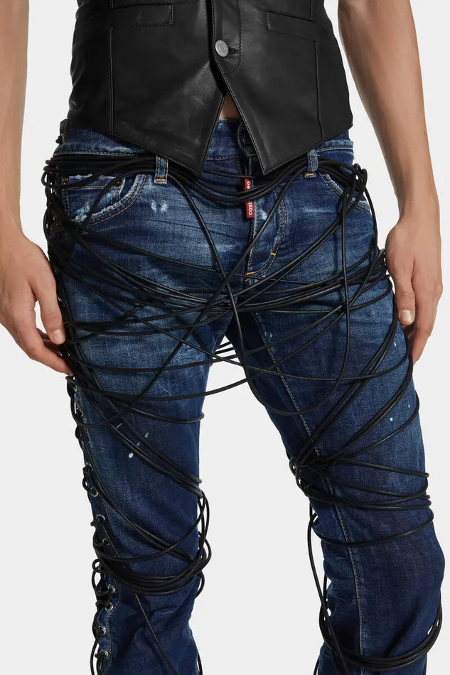 Dsquared2 Jeans Bound Bunny Wash Sharpei Flared Bootcut Jeans Navy 8211 Men
