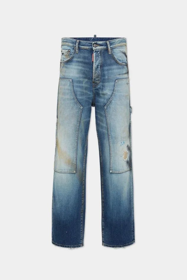Dsquared2 Jeans Medium Rusty Nail Wash Loose Carpenter Jeans Navy 8211 Men