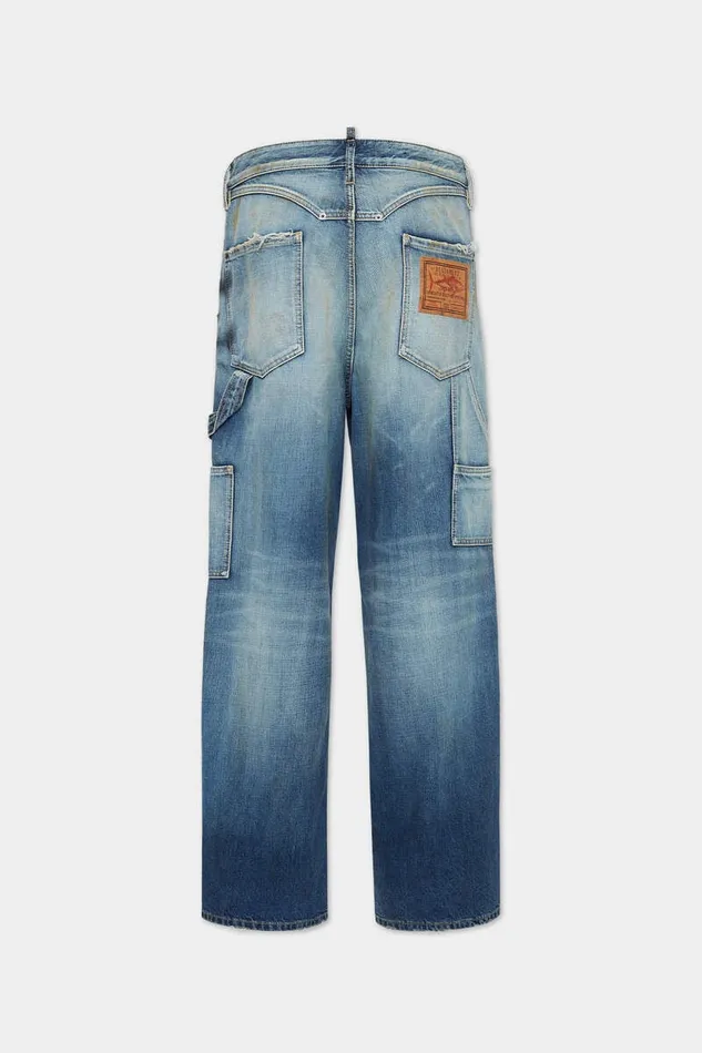 Dsquared2 Jeans Medium Rusty Nail Wash Loose Carpenter Jeans Navy 8211 Men