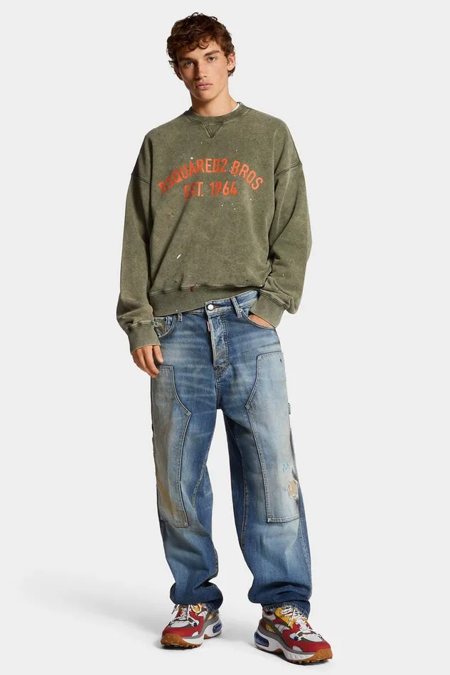 Dsquared2 Jeans Medium Rusty Nail Wash Loose Carpenter Jeans Navy 8211 Men