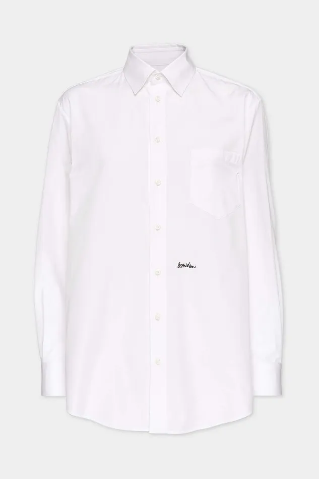 Dsquared2 Shirts Dean Maxi Shirt White 8211 Women