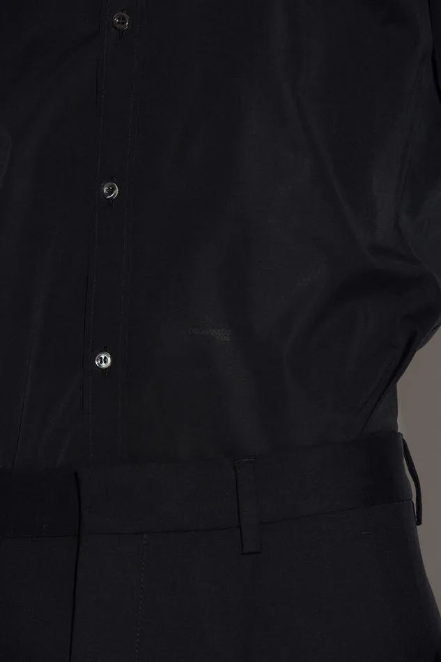 Dsquared2 Shirts Tab Collar Relaxed Dan Shirt Black 8211 Men