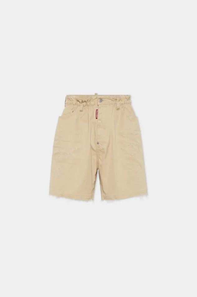 Dsquared2 Shorts Ripped Chino Wash Big Brother Shorts Stone 8211 Men