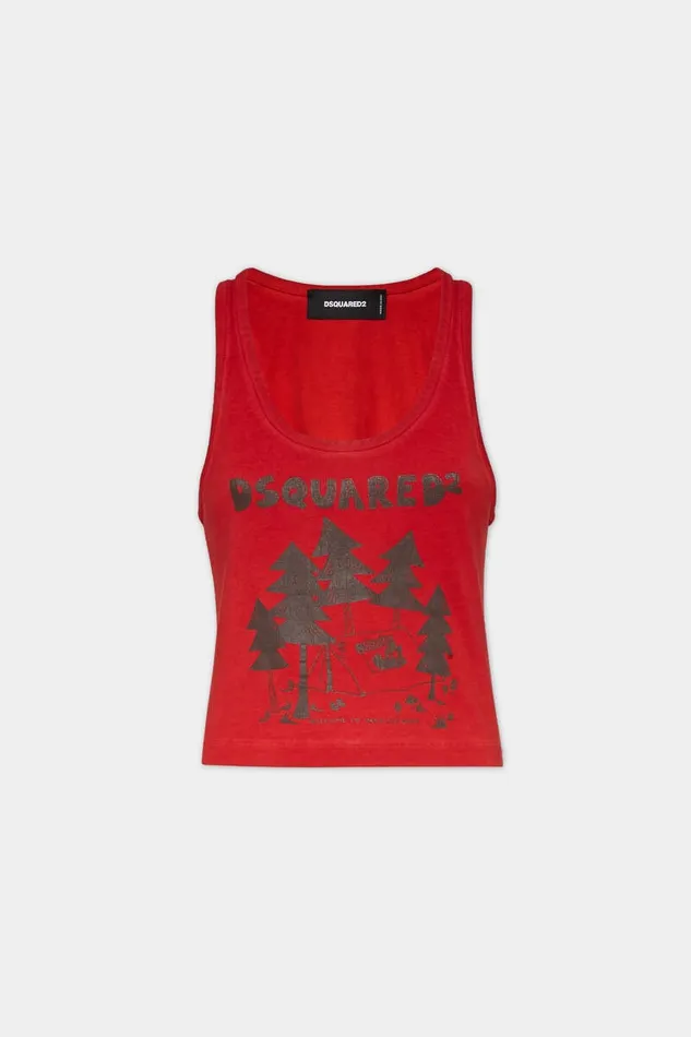 Dsquared2 Tops and TShirts Best Fade Dyed Mini Fit Tank Top Red 8211 Women