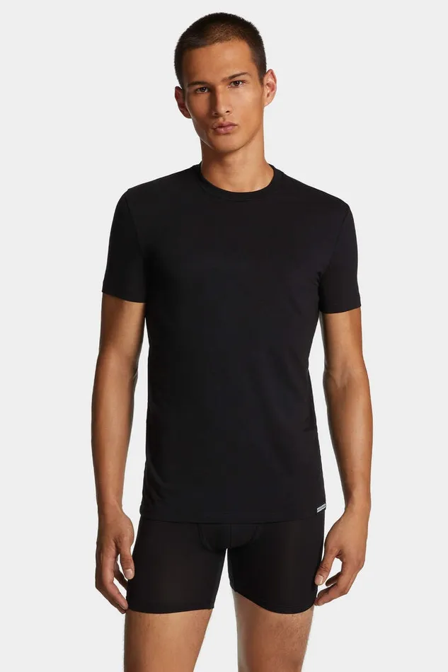 Dsquared2 Underwear Embroidered Logo TShirt Black 8211 Men
