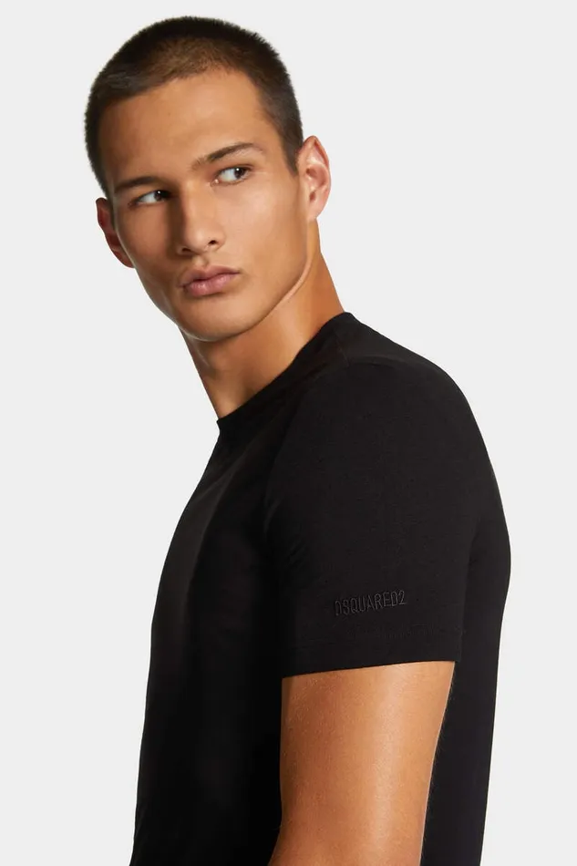 Dsquared2 Underwear Embroidered Logo TShirt Black 8211 Men