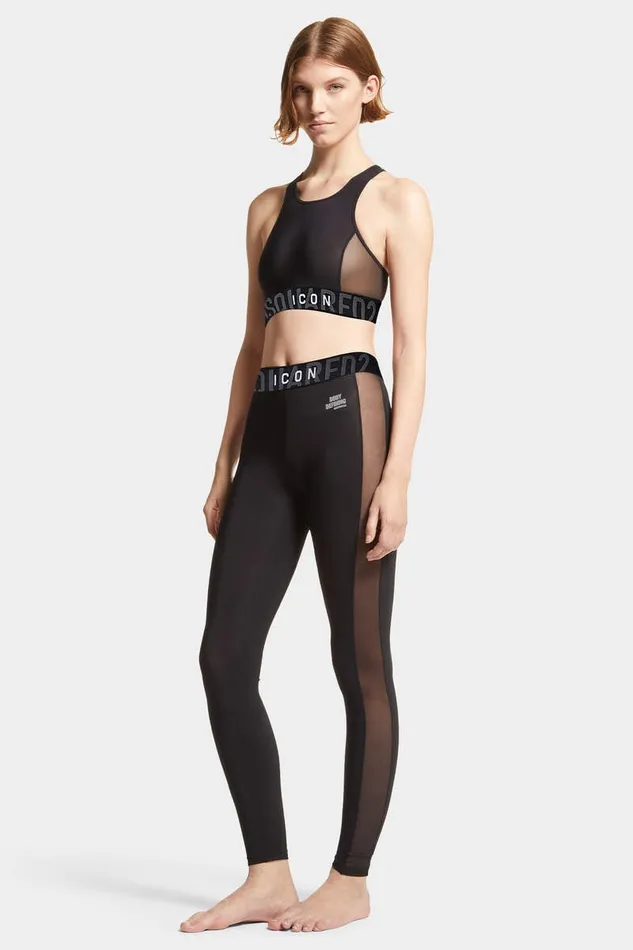 Dsquared2 Underwear Icon Leggings Blackwhite 8211 Women