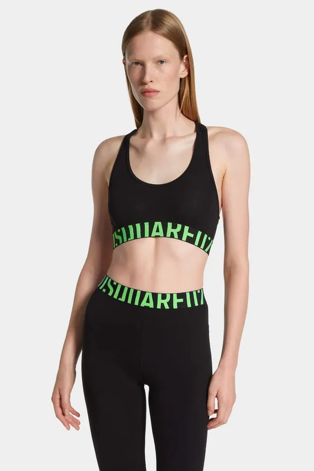 Dsquared2 Underwear Logo Sports Bra Blackgreen 8211 Women