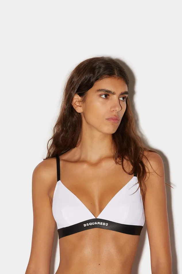 Dsquared2 Underwear Logo Triangle Bra White 8211 Women