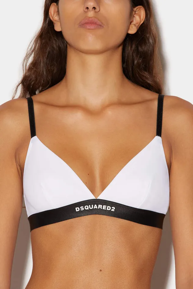 Dsquared2 Underwear Logo Triangle Bra White 8211 Women