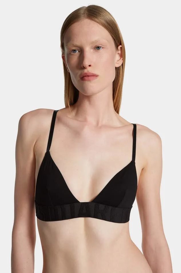 Dsquared2 Underwear Tonal Logo Triangle Bra Black 8211 Women