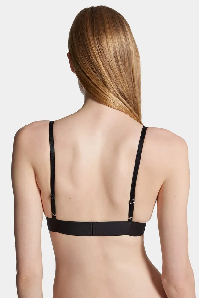 Dsquared2 Underwear Tonal Logo Triangle Bra Black 8211 Women