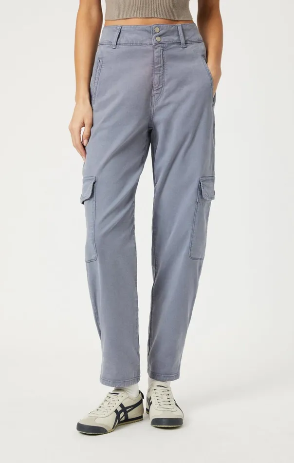 Elsie Cargo Pants In Flint Stone Luxe Twill Women Mavi Jeans Pants