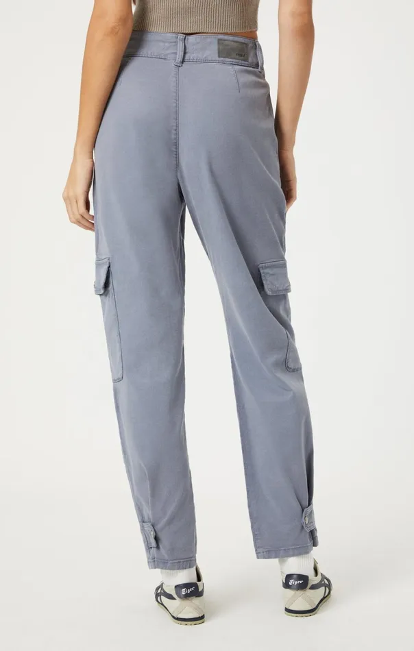 Elsie Cargo Pants In Flint Stone Luxe Twill Women Mavi Jeans Pants