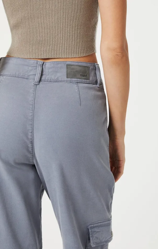 Elsie Cargo Pants In Flint Stone Luxe Twill Women Mavi Jeans Pants