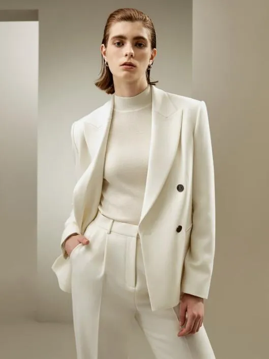 Exquisite SilkWool Blend Business Suit Jacket Women Lilysilk Knitwear