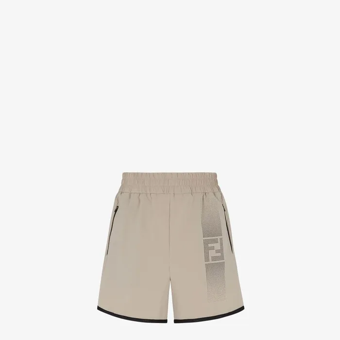 Fendi Activewear Short Pants Short Pants In Beige Tech Fabric 8211 Men