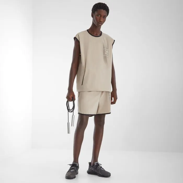 Fendi Activewear Short Pants Short Pants In Beige Tech Fabric 8211 Men