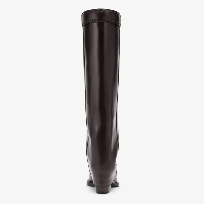 Fendi Boots and Ankle Boots Fendi Show Burgundy Leather Highheeled Boots 8211 Women