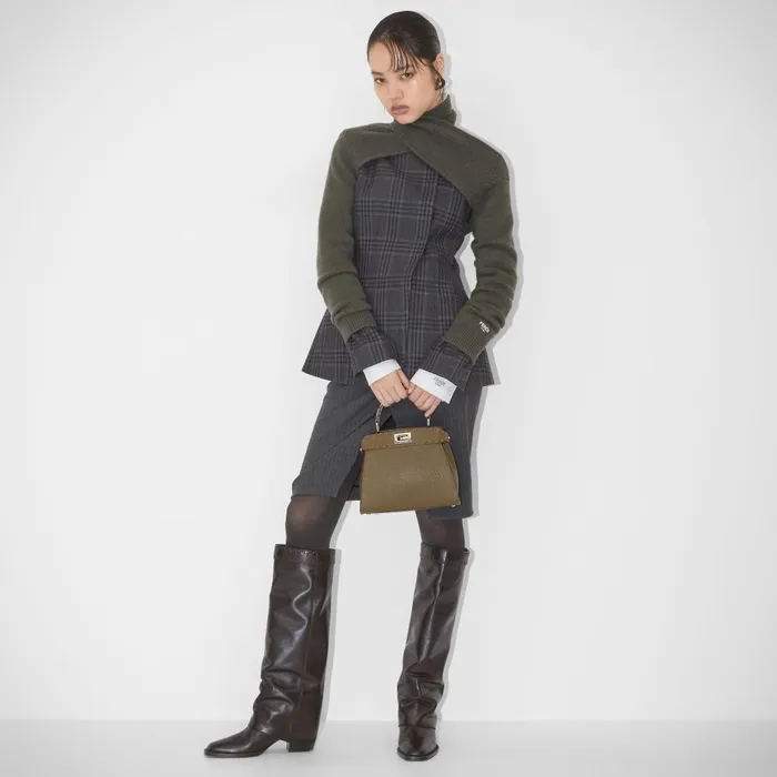 Fendi Boots and Ankle Boots Fendi Show Burgundy Leather Highheeled Boots 8211 Women
