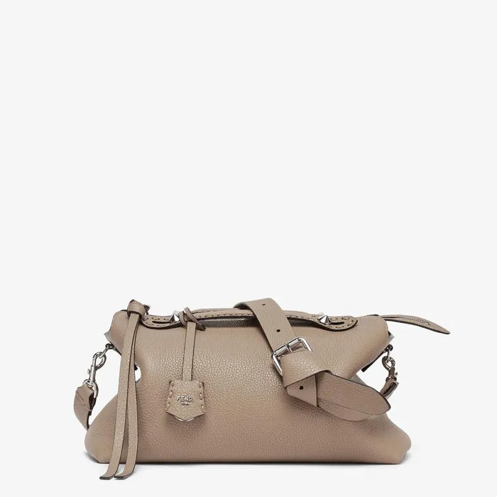 Fendi Boston Bags By The Way Selleria Large Dove Gray Selleria Bag With 200 Handsewn Topstitches 8211 Women