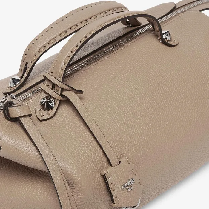 Fendi Boston Bags By The Way Selleria Large Dove Gray Selleria Bag With 200 Handsewn Topstitches 8211 Women