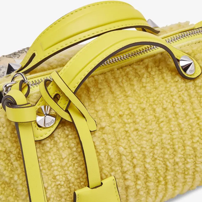 Fendi Boston Bags By The Way Soft Mini Yellow Sheepskin Minibag 8211 Women