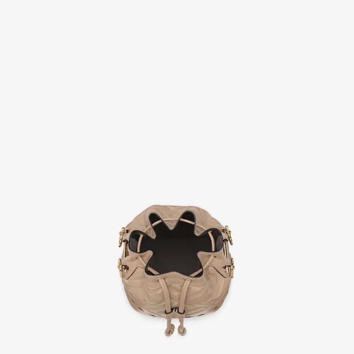 Fendi Bucket Bags Mon Tresor Dovegray Leather Minibag 8211 Women