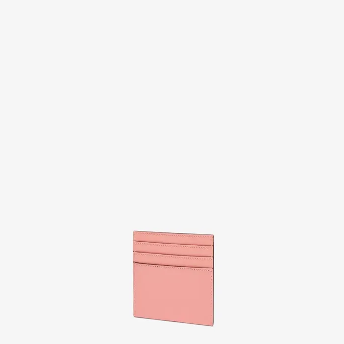 Fendi Card Holders FF Diamonds Card Case Pink Flat Leather Card Holder 8211 Women