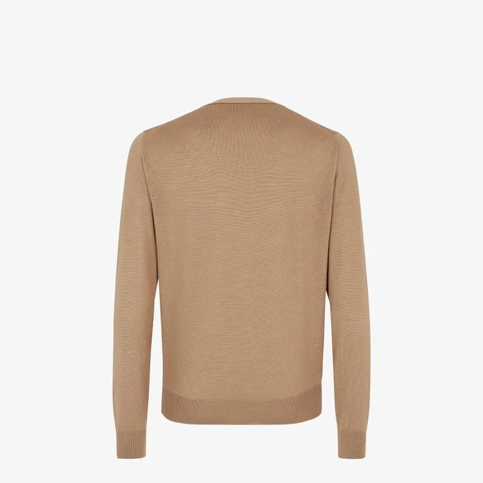 Fendi Coordinated Sets Cardigan Light Brown Wool Cardigan 8211 Men