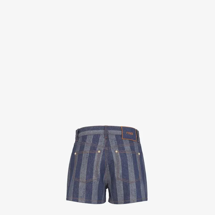 Fendi Coordinated Sets Short Jeans Blue Pequin Denim Short Pants 8211 Women