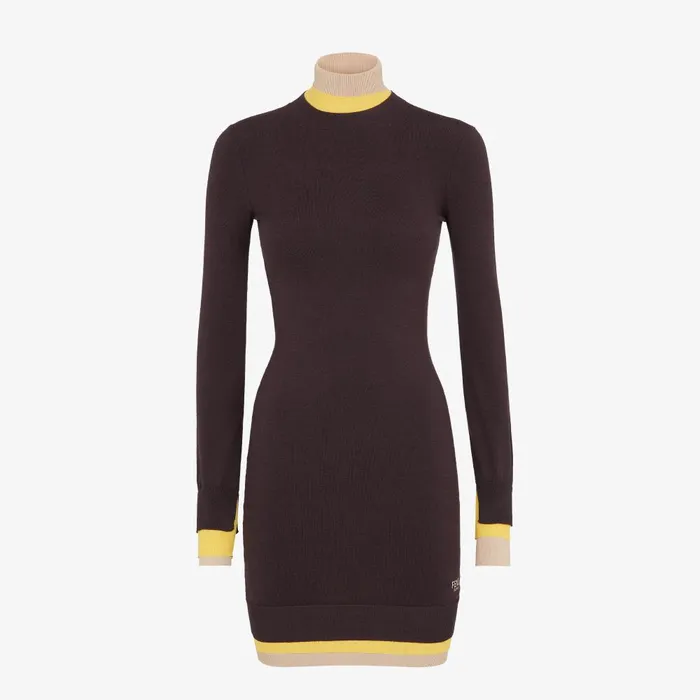 Fendi Dresses and Jumpsuits Dress Dark Purple Wool Dress 8211 Women
