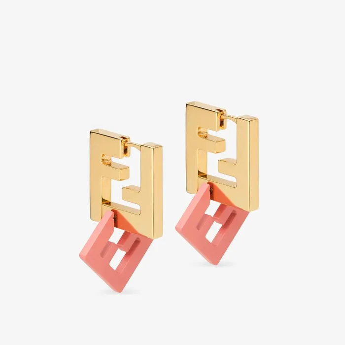 Fendi Earrings Forever Fendi Earrings Gold And Peachcolored Metal Earrings 8211 Women Fendi Earrings Forever Fendi Earrings Gold And Peachcolored Metal Earrings 8211 Women