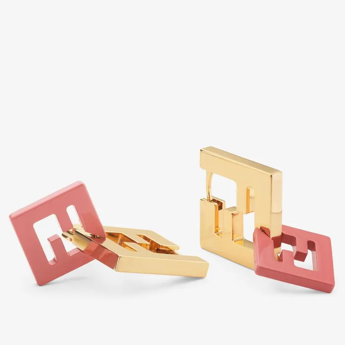 Fendi Earrings Forever Fendi Earrings Gold And Peachcolored Metal Earrings 8211 Women