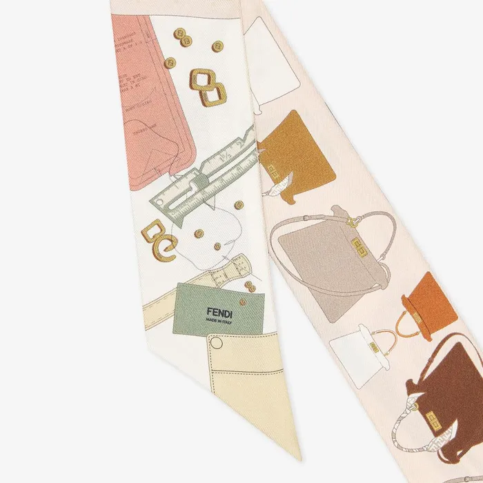 Fendi Hair Accessories Wrappy Multicolor Silk Bandeau 8211 Women