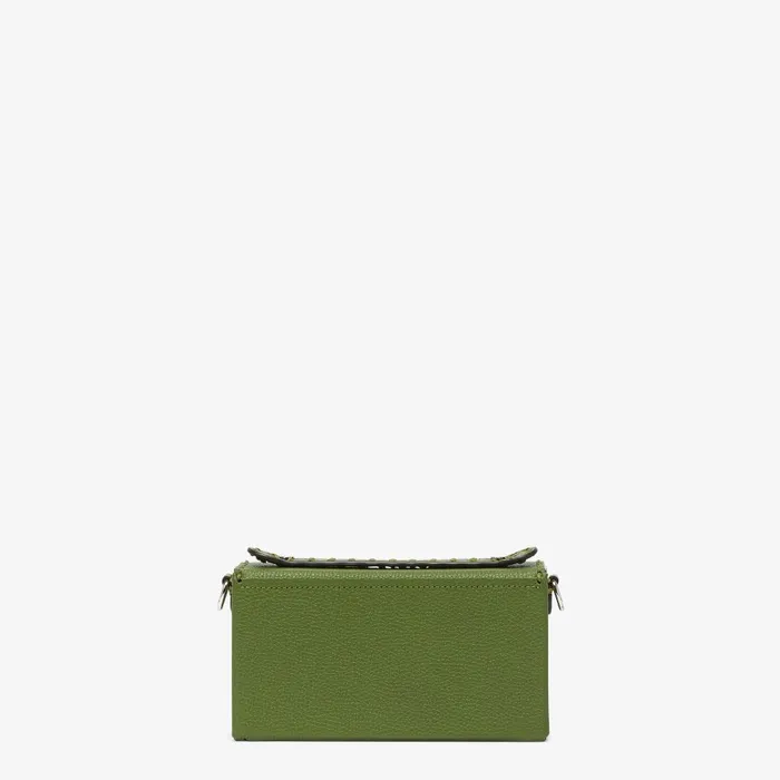 Fendi Messenger Bags Selleria Soft Trunk Baguette Green Leather Selleria Bag With 253 Handsewn Topstitches 8211 Men