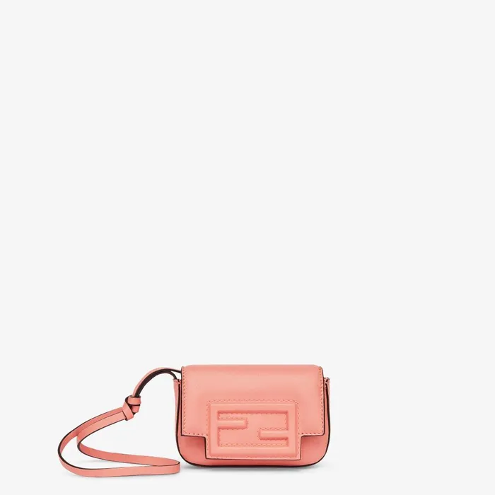 Fendi Miniature Bags Nano Baguette Charm Charm In Pink Nappa Leather 8211 Women Fendi Miniature Bags Nano Baguette Charm Charm In Pink Nappa Leather 8211 Women