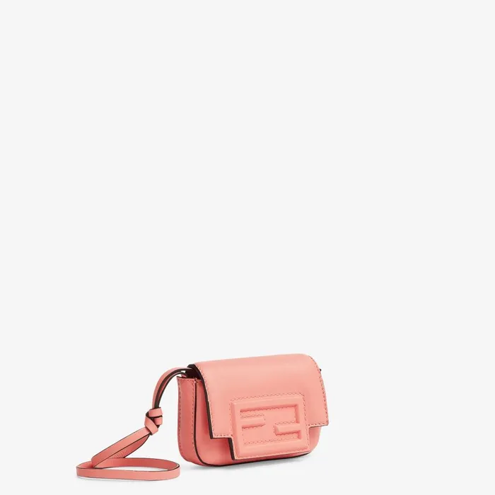 Fendi Miniature Bags Nano Baguette Charm Charm In Pink Nappa Leather 8211 Women