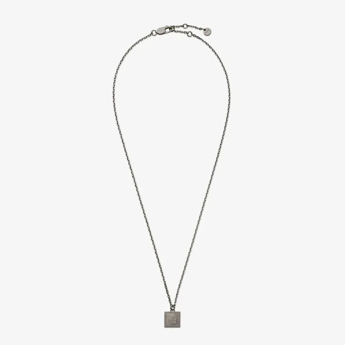 Fendi Necklaces Fendi Shadow Necklace Ruthenium Metal Necklace 8211 Men