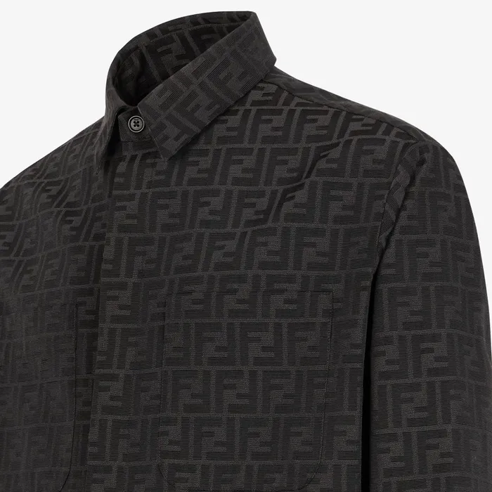 Fendi Outerwear Blouson GoTo Jacket In Black FF Canvas 8211 Men
