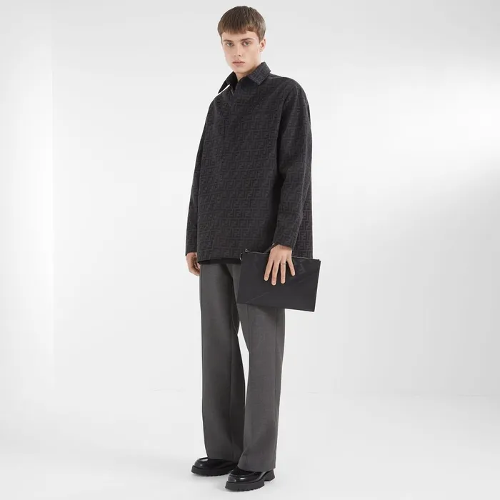 Fendi Outerwear Blouson GoTo Jacket In Black FF Canvas 8211 Men